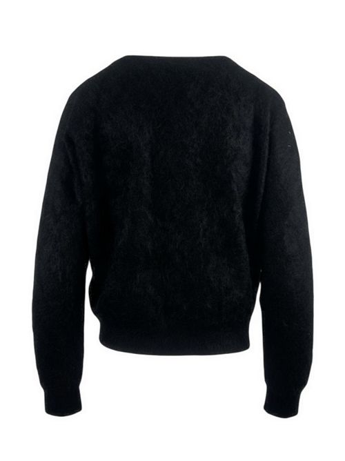 rebecchina donna in cachemire nero Solo casmir | CS190NERO